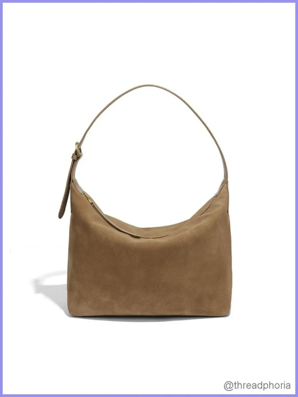 Faux Suede Hobo Bag Women Vintage Shoulder Crossbody Purse Adjustable Straps